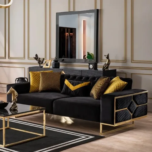 Show details for Grand Chesterfield Sofa: Timeless Elegance with Hand-Tufted Leather, Rolled Arms, and Nailhead Trim, Ideal for Luxurious Living Rooms and Upscale Hospitality Spaces Grand Chesterfield Sofa: Timeless Elegance with Hand-Tufted Leather
