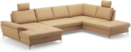 Picture of L-Shape 6 Seater Sectional Sofa Castiel:  Adjustable Depth, Optional Bed & Storage - A&OLS29