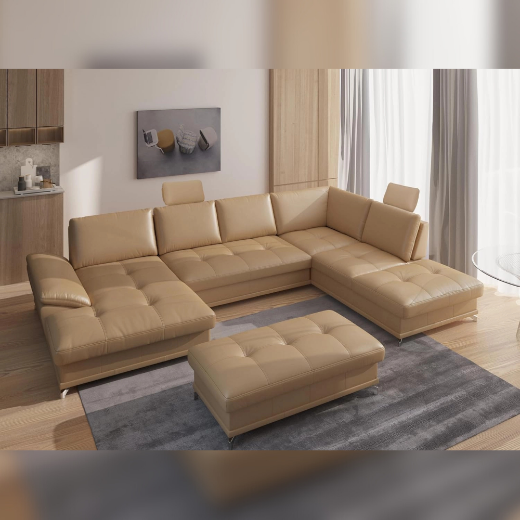 Picture of L-Shape Sectional Sofa Castiel:  Adjustable Depth, Optional Bed & Storage - A&OLS29